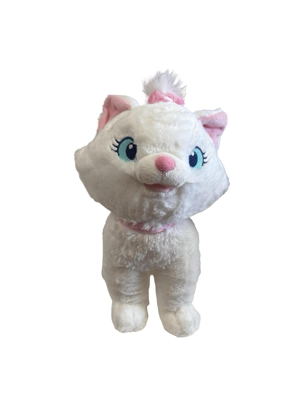 12" Disney Parks Marie the Kitten Cat Aristocats Stuffed Plush Pink Fluffy Bow